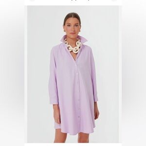 NWT Tuckernuck POMANDER PLACE Lavender Oxford Harris Shirt Dress